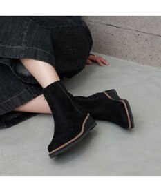 MODE ET JACOMO <carino>【レイン・スノー対応】ウエッジヒールショートブーツ