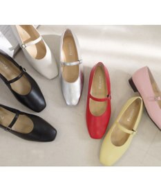 Pointer 日本製 本革ストラップ付きパンプス