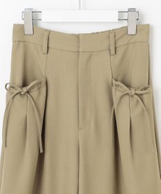 Feroux リボンディテール セミワイドパンツ