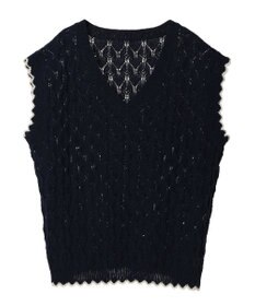 earth music&ecology クロッシェラインニットベスト