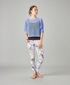 Chacott 【ノーソーイングニット】7分袖メッシュニットTシャツ
