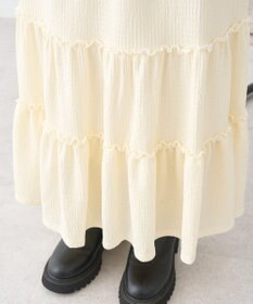 earth music&ecology メロー切替フレアスカート