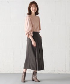ANY 【洗濯機可能/ウエストゴム/ポケット付】ウーリッシュフラノボックスプリーツスカート