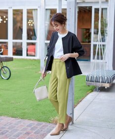 Tiaclasse L 【ダブルストレッチ・洗える】テーパードパンツ