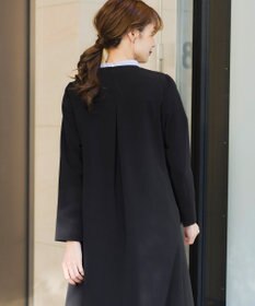 Tiaclasse 【ダブルストレッチ・洗える】ノーカラーAラインコート