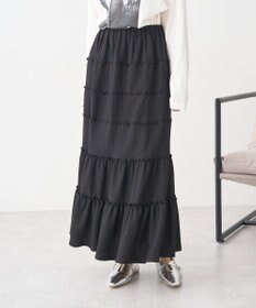 earth music&ecology メロー切替フレアスカート