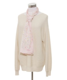 MOONBAT 【シルク100%】フルラ (FURLA) シルクシフォンロングスカーフ 小花柄 150cm×35cm