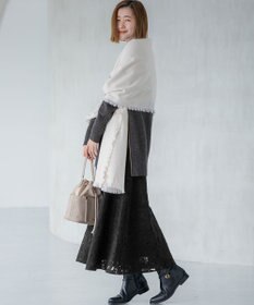 23区 ピュアカシミヤ フリンジ ストール