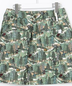 23区GOLF 【WOMEN】キャンピングカモ柄プリントカルゼ スカート
