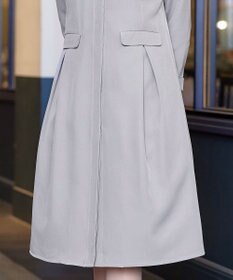 Tiaclasse L 【ダブルストレッチ】【洗える】ノーカラーAラインコート