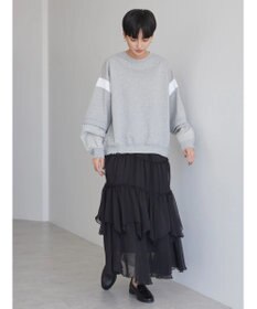 AMERICAN HOLIC 袖異素材ミニ裏毛プルオーバー