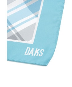 DAKS シルク 50thホワイトチェックプリント スカーフ