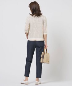 J.PRESS LADIES L LINEN COTTON BLEND ニット カーディガン