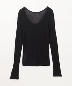 GRACE CONTINENTAL ラメシアーリブニットトップ