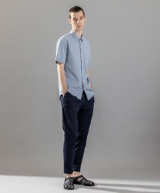JOSEPH HOMME 新柄【ストレッチ】ハムサジャガードストレッチ　レギュラーカラー半袖シャツ