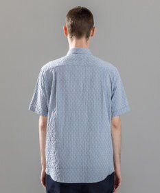 JOSEPH HOMME 新柄【ストレッチ】ハムサジャガードストレッチ　レギュラーカラー半袖シャツ
