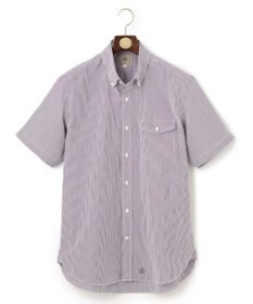 J.PRESS MEN 【クールマックス】サッカーストライプ／マイクロギンガムチェック シャツ/B.D