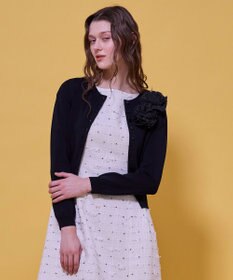 TOCCA GLOW CORSAGE KNIT ニットカーディガン ブラック系