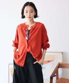 CRAFT STANDARD BOUTIQUE 洗える/UVカット/毛玉軽減 ファンクショナルニットカーディガン