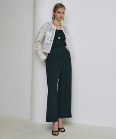 ICB L 【UVケア・接触冷感・速乾・防シワ・洗える】 FluidBackSatin デザインワイドパンツ