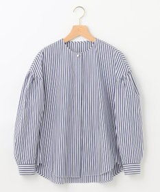 組曲 【洗える】C/Nyブロードノーカラー シャツ