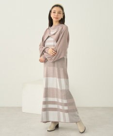 earth music&ecology Ｓｅｔ２点ショートニット＋チェックワンピース