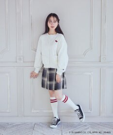 earth music&ecology チャンピオン　ハローキティ×ｅｍａｅ裏毛カーディガン