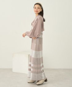 earth music&ecology Ｓｅｔ２点ショートニット＋チェックワンピース