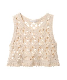 Green Parks かぎ針編みニットベスト