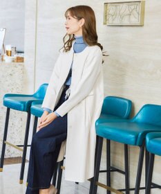 Tiaclasse 【ダブルストレッチ・洗える】ノーカラーAラインコート