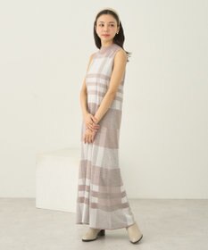 earth music&ecology Ｓｅｔ２点ショートニット＋チェックワンピース