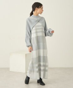 earth music&ecology Ｓｅｔ２点ショートニット＋チェックワンピース