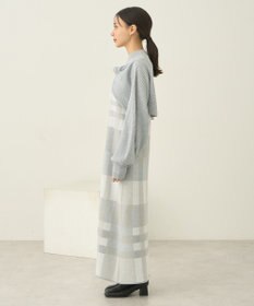 earth music&ecology Ｓｅｔ２点ショートニット＋チェックワンピース