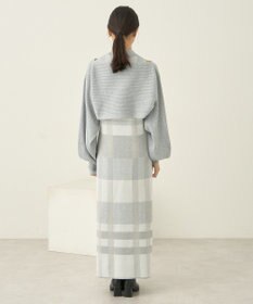 earth music&ecology Ｓｅｔ２点ショートニット＋チェックワンピース