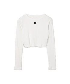 WEGO ワンポイントデザインフィンガーホールリブロンT