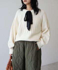 Green Parks ボウタイリボン付きニット