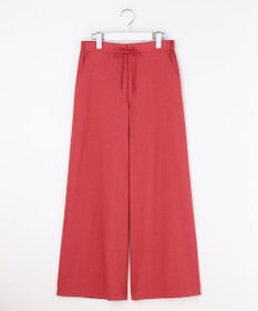 J.PRESS LADIES 【WEB限定】セルロースリネンストレッチ ワイドストレート パンツ