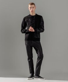 JOSEPH HOMME フォレストジャガードブロック　クルーネックニット