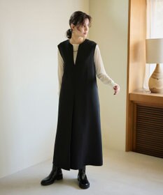 #Newans 【洗濯機可】キーネックジャンパースカート