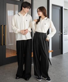 WEGO 【25年秋冬新作/ユニセックスITEM/SMLサイズ展開】別注USPOLOラインポロシャツ（長袖）