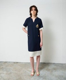 GRACE CONTINENTAL ビジューエンブレムワンピース