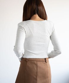 WEGO ヘンリーネックグラフィックピチトップス