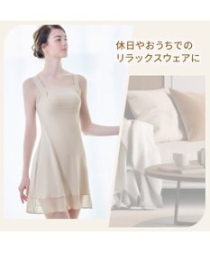 BRADELIS New York 【BRADELIS NewYork peace】綿混楽々dailyバストスリップ23 接触冷感 吸汗速乾 サラッと快適な補正スリップ