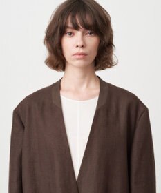 ATON HEMP SUEDE | タキシードカラーロングコート