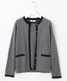 J.PRESS LADIES 【洗える】トリムツイン ニット