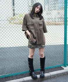 WEGO 【ユニセックス着用ITEM/MLサイズ展開】カラーデニムシャツ（SS）