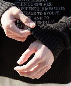 WEGO グラフィックプリントニットパーカー