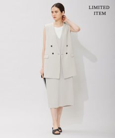 ICB 【WEB限定・洗える】BackSatinGeorgette ジャンパースカートワンピース