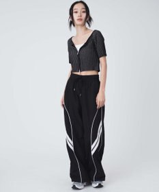 WEGO 【ウエストゴム】パイピングトラックパンツ