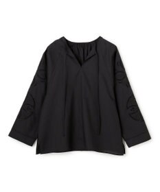 UNFILO エンブロイダリー ブラウス ブラック